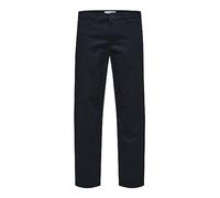 Stoffhose SELECTED HOMME "SLH196-STRAIGHT-NEW MILES FLEX PANT NOOS" Gr. 33, Länge 32, blau (dark sapphire) Herren Hosen Stoffhosen (10778337-33)