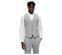 Slim Fit Weste mit Paspeltaschen Modell 'LIAM' 48 men Hellgrau