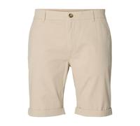 SELECTED HOMME Slim Fit Bermudas in unifarbenem Design Modell 'LUTON' in Sand, Größe XXL