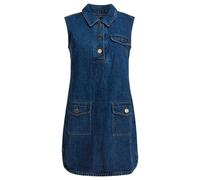 self-portrait - Denim Mini Dress With Classic Collar - Größe 16 - blau