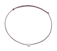 Selfmade Jewelry Fußkettchen Damen Silber Herz Größenverstellbares Fußbändchen mit Herzchen Handmade Inkl. Geschenk-Verpackung