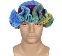 SELiLe Gehäkelte Fischermütze Mit Gerüschter Krempe Winter Skifahren Randlos Für Erwachsene Und Teenager Winddichte Eimerhüte Für Frauen Wintermütze Für Große Köpfe Hüte Für Frauen