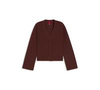 HUGO Cardigan aus Woll-Mix mit Logo-Niete - Style Selosy, 50562701 Braun S