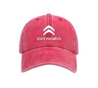 SELUVI Auto Baseballkappe für Citroen C4 2018-2023, Auto Sport Baseball Cap Unisex Kappe Baumwolle Baseball Cap Verstellbare Citroen Logo Baseballkappe für Herren und Damen,Red