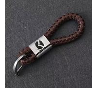 SELUVI Auto Schlüsselanhänger für Mazda MX-5 2015-2023, Schlüsselanhänger Auto Leder Schlüsselring Schlüsselanhänger Leder mit Logo für Mann und Frau Auto Ersetzen Zubehör,Coffee Colour