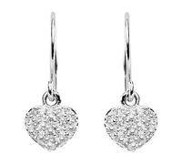 SELVA Ohrhänger silber Bü. 925/rh Herz Zirkonia