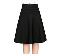 semen Damen Midi Rock Faltenrock Vintage A-Line Tanzrock Swingrock mit Innenhose Glocken Rock Tennis Rock