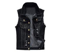 semen Herren Weste Ärmellose Jeansjacke Slim Fit Beiläufige Cowboy Jeansweste Denim Slim Fit Jeans Weste Outwear Demin Outfit