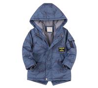 semen Winterjacke für Kinder und Jungen, warm, mit Fleece gefüttert, mit Kapuze, niedlicher Dinosaurier-Druck, dicker Schneeanzug, Übermantel, Ski-Parka, Jacke für Alter 4-14 Jahre