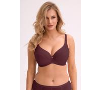 Semi-Soft BH BS 1058 Sonia Wino Gaia - Ripp-Mikrofaser, Baumwoll-Innenfutter, stabile Cups, nicht abnehmbare Träger, Burgund - Größe 105 B