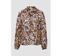 Semitransparente Chiffon-Bluse mit All-over-Print 34 braun|mehrfarbig 2170029.89A2.34