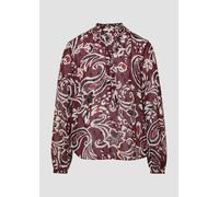 Semitransparente Chiffon-Bluse mit All-over-Print 38 rot|mehrfarbig 2170029.39A2.38