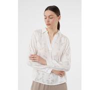 Semitransparente Jacquard-Bluse im Relaxed Fit weiß 38