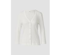 Semitransparente Strickjacke aus Ajour-Rippe 38 creme 2166299.0210.38