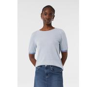 Semitransparenter Feinstrickpullover blau 44