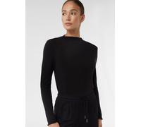 Semitransparentes Longsleeve im Slim Fit schwarz 34