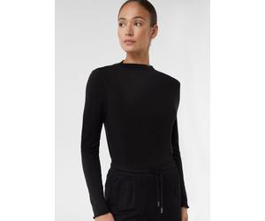 Semitransparentes Longsleeve im Slim Fit schwarz 44