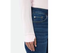 Semitransparentes Longsleeve mit Logostickerei am Kragen pink 44