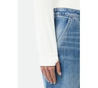 Semitransparentes Longsleeve mit Logostickerei am Kragen weiß 42