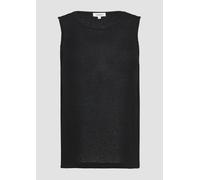 Semitransparentes Stricktop mit Rundhalsausschnitt 46 schwarz 2164676.9999.46