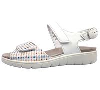 Semler Riemchensandale DUNJA, mit komfortabler Luftkammer-Laufsohle 6,5 weiß Damen Keilschuhe Sommerschuhe 6,5 weiß, bunt