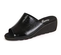Semler Damen InkaPantoletten | Wedges, Schwarz, Komfort, Damen, Schuhe