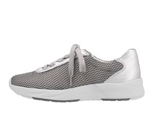 Semler Damenschuhe Elegante Schnürer SCHW./WEISS.-SILBER WEISS.-SILBER - Gr. - 9 UK