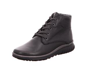 Semler Lena L55055-001 Schwarz - gefütterte Stiefelette - Damenschuhe Bequeme Stiefel / Stiefeletten, Schwarz, leder (softina) für Damen, schwarz, Größe 37 EU / 4 UK