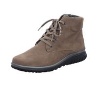 Semler Lena L55055-037 Taupe (Grau) - gefütterte Stiefelette - Damenschuhe Bequeme Stiefel / Stiefeletten, Grau, leder (samt-chevro) für Damen, beige, Größe 38 ½ EU / 5,5 UK