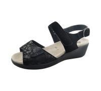 Semler Ramona R9045-868-001 schwarz Flower Print Samt Chevro für Damen, schwarz, Größe 38 ½ EU / 5,5 UK