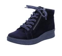 Semler Stiefelette SAMT-CHEVRO Damen Blau Größe 5