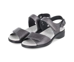 Semler Sandalen HEIKE - Gr. 38,5 - Grau - Glattleder