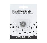 SEMPLIX Ersatzklinge Rollschneider Gerade 20mm: Zum Nähen, Handarbeiten, Basteln | für Stoffe, Filz, Leder, Papier, Foto