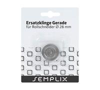 SEMPLIX Ersatzklinge Rollschneider Gerade 28mm: Zum Nähen, Handarbeiten, Basteln | für Stoffe, Filz, Leder, Papier, Foto