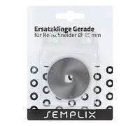 SEMPLIX Ersatzklinge Rollschneider Gerade 45mm: Zum Nähen, Handarbeiten, Basteln | für Stoffe, Filz, Leder, Papier, Foto
