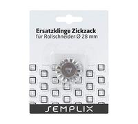 SEMPLIX Ersatzklinge Rollschneider Zickzack 28mm: Zum Nähen, Handarbeiten, Basteln | für Stoffe, Filz, Leder, Papier, Foto
