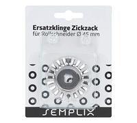 SEMPLIX Ersatzklinge Rollschneider Zickzack 45mm: Zum Nähen, Handarbeiten, Basteln | für Stoffe, Filz, Leder, Papier, Foto