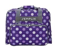 SEMPLIX Nähmaschinentasche Polka Dots 45x34x24 | stabile Transport und Aufbewahrungs Tasche in vielen frischen Farben, für alle gängigen Haushaltsnähmaschinen