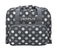 SEMPLIX Nähmaschinentasche Polka Dots 45x34x24 | stabile Transport und Aufbewahrungs Tasche in vielen frischen Farben, für alle gängigen Haushaltsnähmaschinen