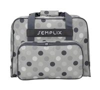 SEMPLIX Nähmaschinentasche Polka Dots 45x34x24 | stabile Transport und Aufbewahrungs Tasche in vielen frischen Farben, für alle gängigen Haushaltsnähmaschinen