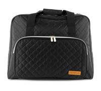 SEMPLIX Nähmaschinentasche Quilting schwarz, 45x34x24cm, stabile Transport und Aufbewahrungstasche im neuen edlen abgesteppten Design, für alle gängigen Haushaltsnähmaschinen (schwarz/Silber)