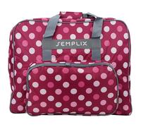 Semplix Nähmaschinentasche XL Polka Dots (beere/rosa)