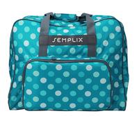 Semplix Nähmaschinentasche XL Polka Dots (petrol/türkis)