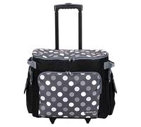 SEMPLIX Nähmaschinentrolley für alle gängigen Haushaltsnähmaschinen, Nähmaschinenkoffer für komfortablen Transport und sichere Aufbewahrung (anthrazit/grau)