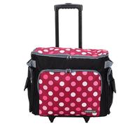 Semplix Nähmaschinentrolley Polka Dots beere/rosa