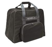 SEMPLIX Overlocktasche - Coverlocktasche 44x38x33 cm, für alle gängigen Overlock und Coverlock Maschinen (Schwarz)