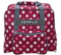 Semplix Overlocktasche-Coverlocktasche Polka Dots (beere/rosa)