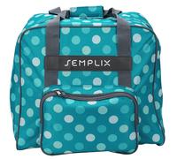 Semplix Overlocktasche-Coverlocktasche Polka Dots (petrol/türkis)