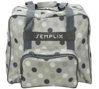 Semplix Overlocktasche-Coverlocktasche Polka Dots (stein/grau)