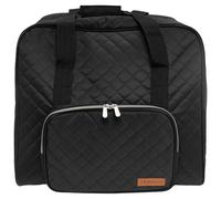 Semplix Overlocktasche Quilting (schwarz/ Reißverschluss silber)